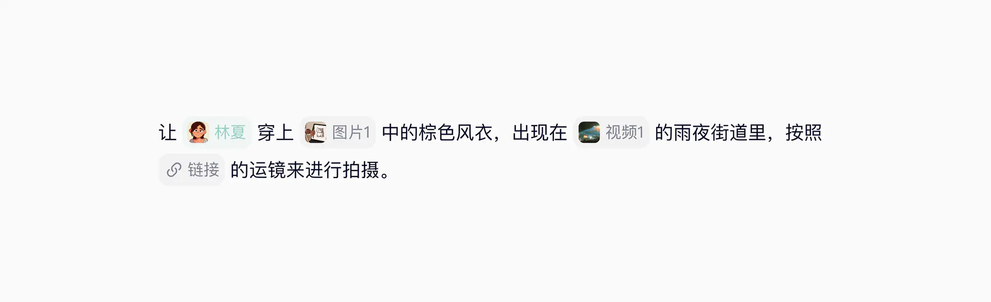 AI 创作链路多参考生成需求示意